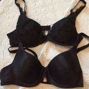 2 underwire...pushup bras...34A