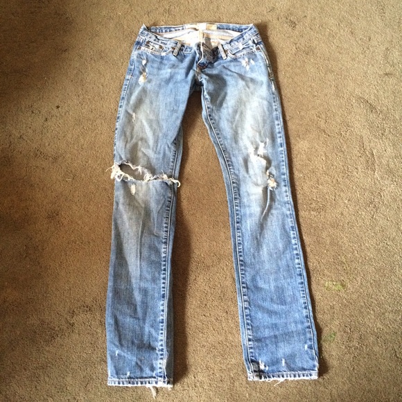 Abercrombie destructed jeans