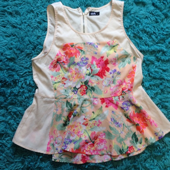 Floral peplum blouse