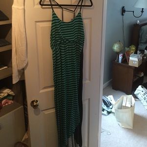Anthro "The Addison Story" striped maxi dress