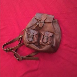 All leather mini backpack