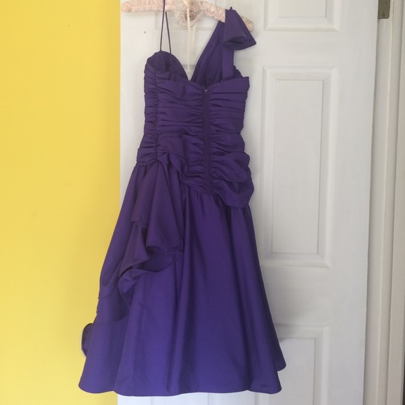 VINTAGE PURPLE COCKTAIL/PROM/PARTY DRESS - Picture 2 of 4