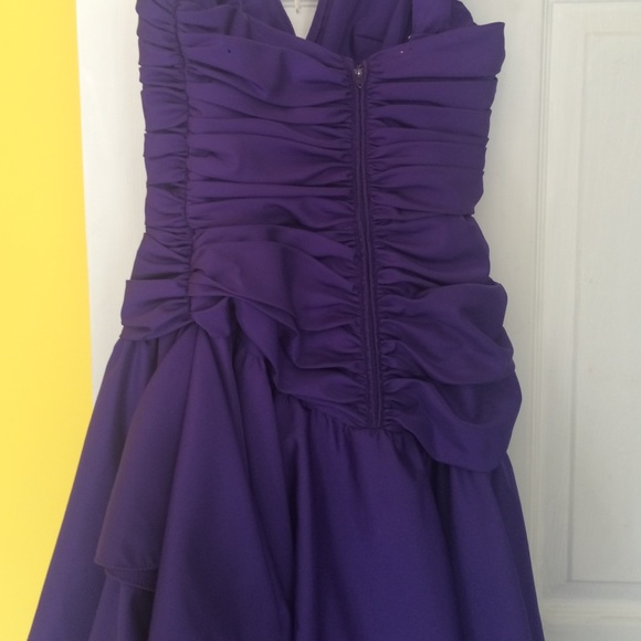 VINTAGE PURPLE COCKTAIL/PROM/PARTY DRESS - Picture 3 of 4