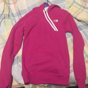 Pink North face hoodie