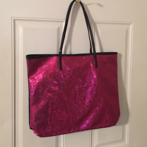 MACY's Pink Glitter tote