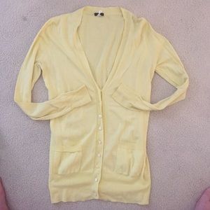 Jcrew yellow cardigan