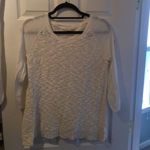 White knit Anthropologie sweater