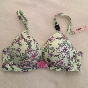 Mint Green and Floral VS 34B Bra