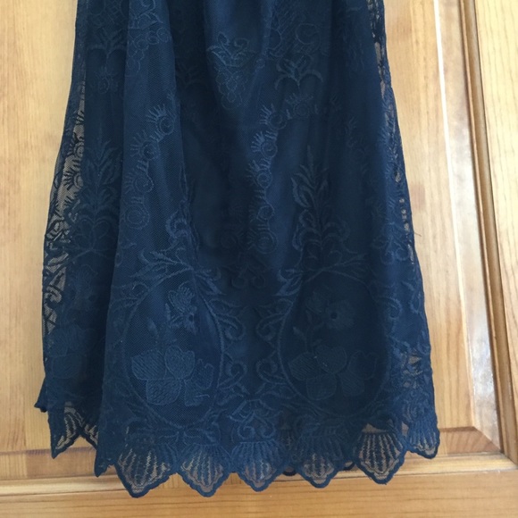 Express Black Strapless Lace Dress - Picture 3 of 4