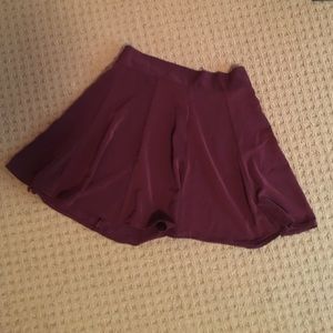 maroon circle skirt