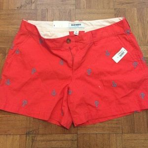 Women's Old Navy Salmon Anchor Shorts