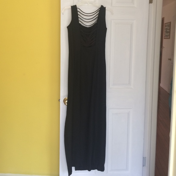BLACK LONG COCKTAIL/PARTY/PROM Dress - Picture 2 of 4