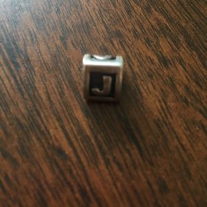 Authentic Pandora sterling silver letter J