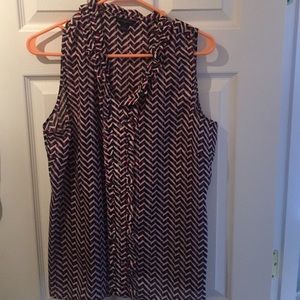 Banana republic Ruffled sleeveless blouse