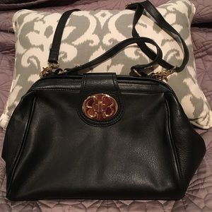 Black Leather Emma Fox purse