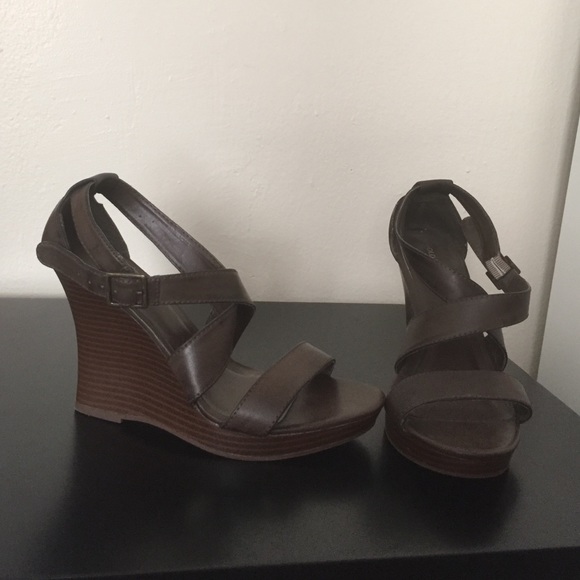 Brown Strappy Wedges