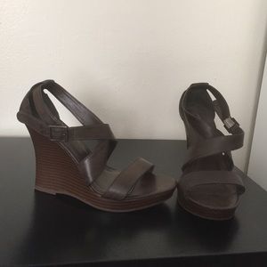 Brown Strappy Wedges