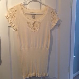 Cream colored banana republic blouse