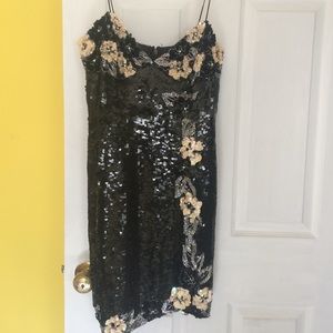 VINTAGE SEQUINED/BEADED ELETRA CASADEI DRESS