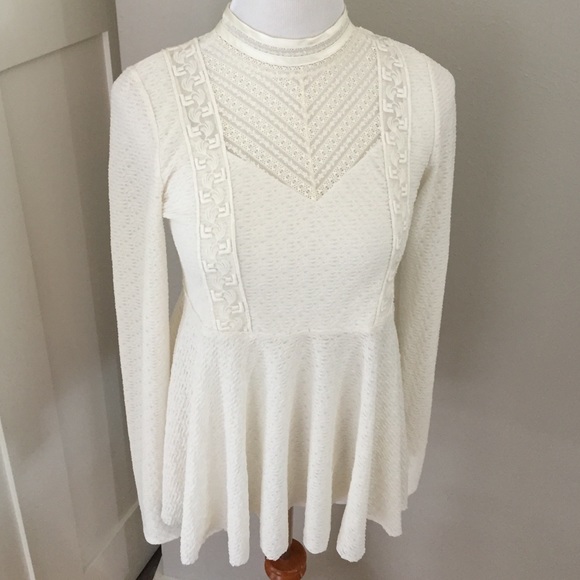 Free People Tops - Free People Peplum Lace Top