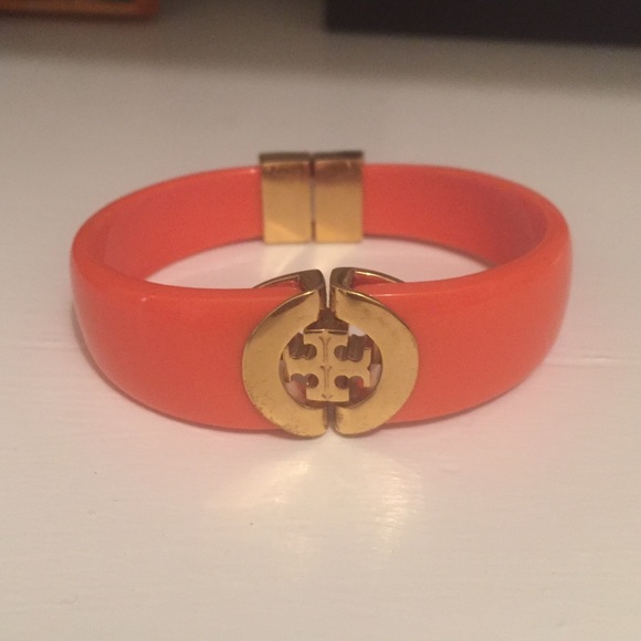 Tory burch orange enamel bracelet