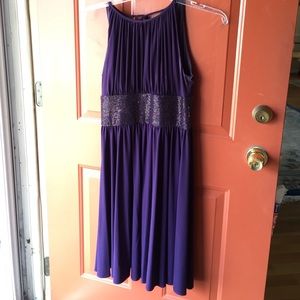 Cocktail dress: Violet with beaded waist