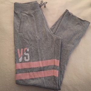 VS Pink and Gray Sweatpants in Size Small