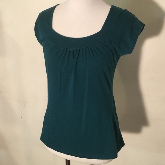 Loft teal short sleeved top