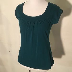 Loft teal short sleeved top