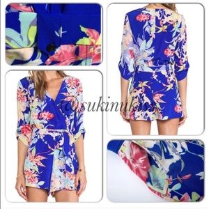 Listing for @awburns. Blue floral romper new