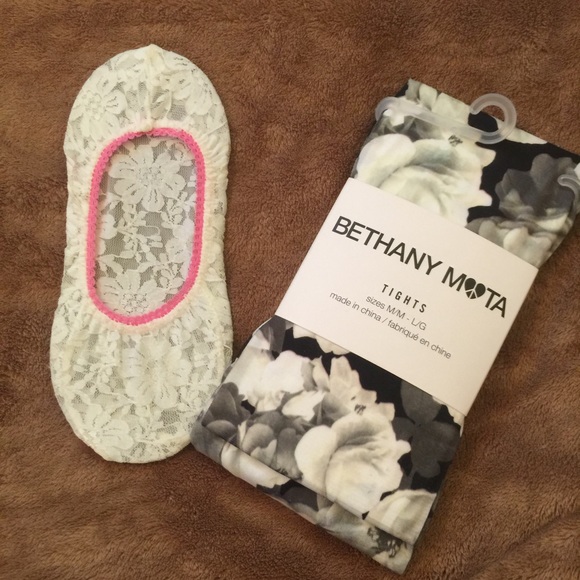 Lace socks and floral tights