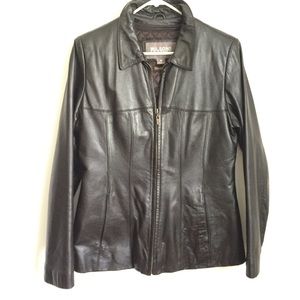 Wilsons Leather Jacket in dark chocolate brown