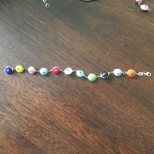 Evil eye bracelet multi colored