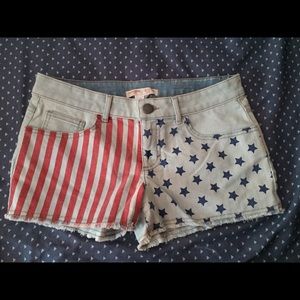 Patriotic denim shorts size 13