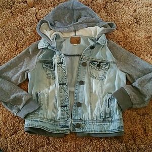 AEO denim hoodie