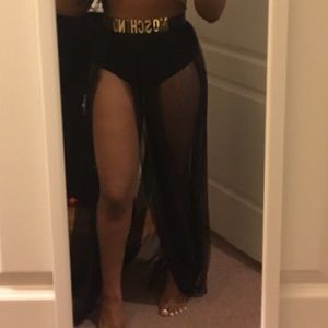 High waisted chiffon Maxi skirt.