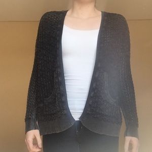 Black knit cardigan