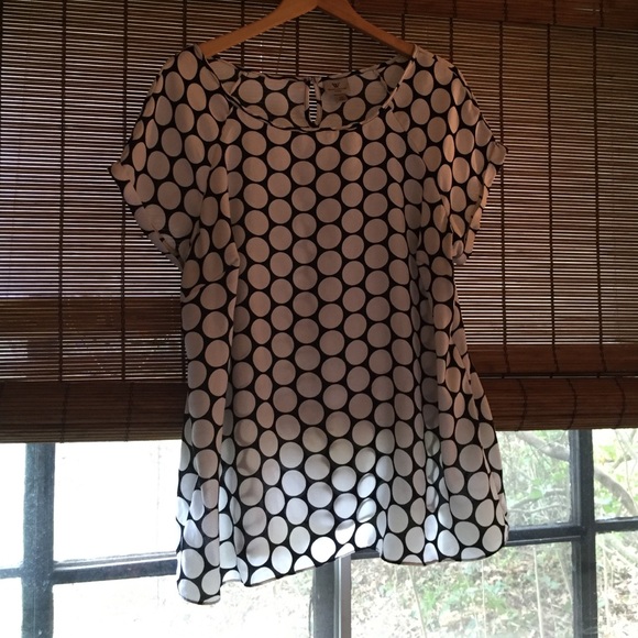 Plus size polka dot blouse