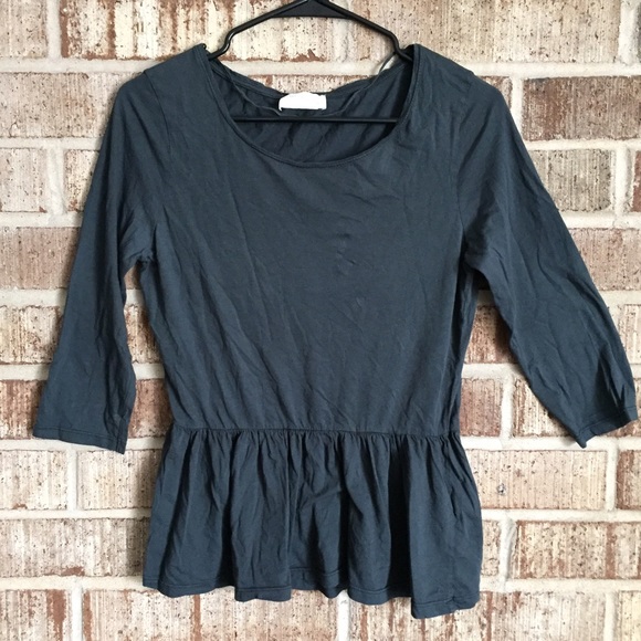 FINAL PRICE Zara Basics Peplum gray top
