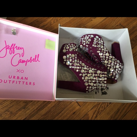 Jeffrey Campbell Purple Suede Lita Royal, Size 6.5