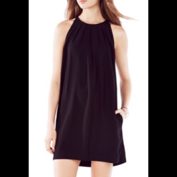 BCBGeneration black pleated trapeze dress.