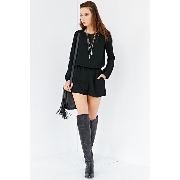 UO lucca couture silky open back romper