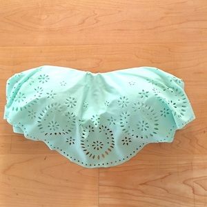 Light Blue Strapless Bikini Top