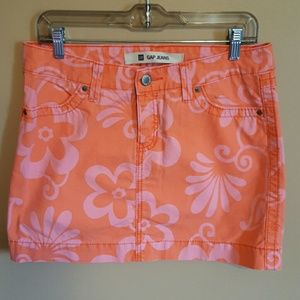 Gap Pink and Purple Mini Skirt