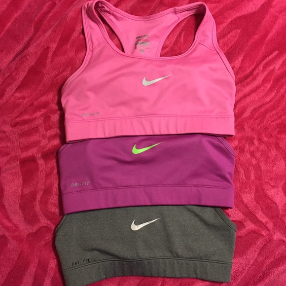 3 Nike Pro/DriFit sports bras
