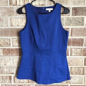 Banana Republic blue patterned peplum style top