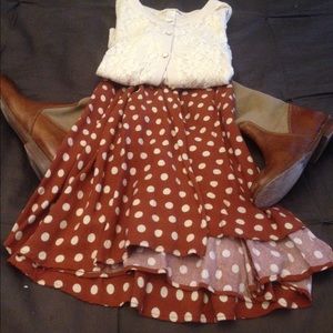 Long swing style skirt