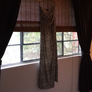 F21+ tribal print maxi strapless maxi dress