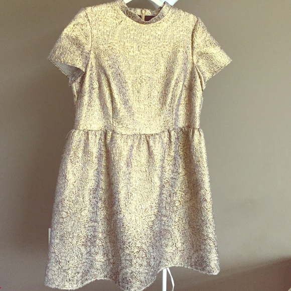 marks and spencer gold dress