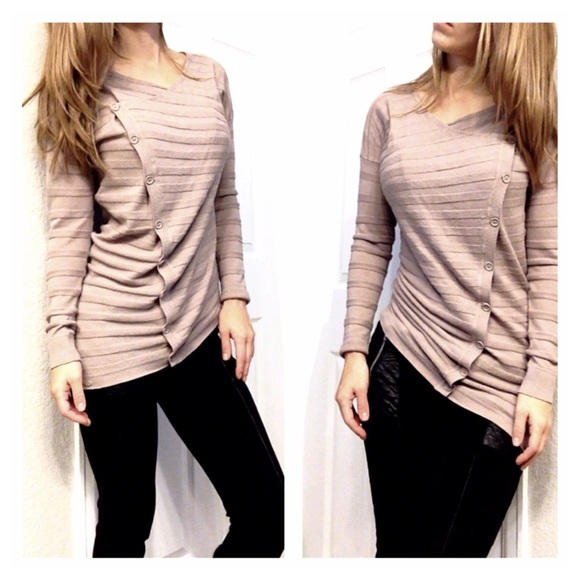 Armani Exchange Sweaters - Armani Exchange tan asymmetrical sweater